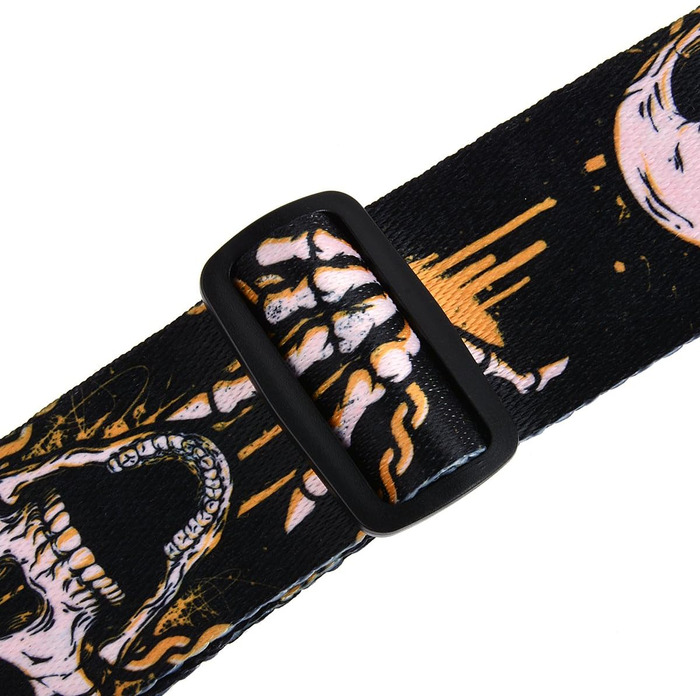 Регульований шкіряний ремінь з черепом для електро- та акустичної гітари та бас-гітари