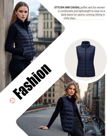 Жіноча степна жилетка Outdoor Ventures: тепла, для туризму та велоспорту, з капюшоном, темно-синя, розмір S