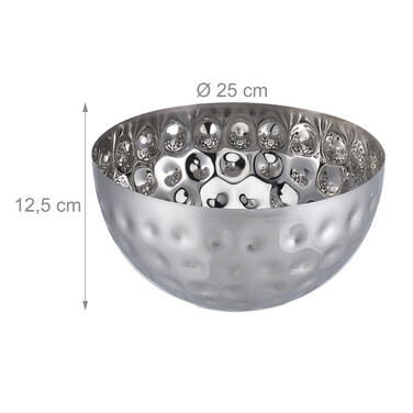 Relaxdays Silver Serving Bowl