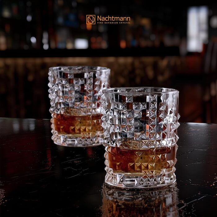 Набір віскі Nachtmann 4 шт., склянки віскі, кришталеве скло, 348 мл, стиль Punk, 0099503-0