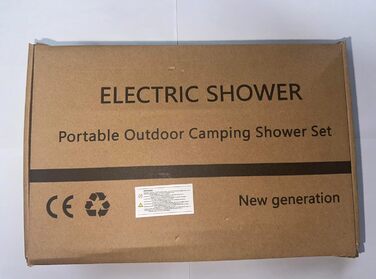 Upgraded Portable Camping Shower, Camping Shower with Rechargeable 6000mAh Battery and Temperature Display, Mobile Shower Set with Showerhead and Hose for Hiking, Camping, Travel, Beach, Pet