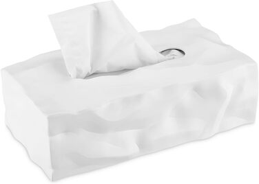 Essey Cosmetic Tissue Box - Wipy Cube II, Rectangular Tissue Dispenser, Design Tissue Box, White