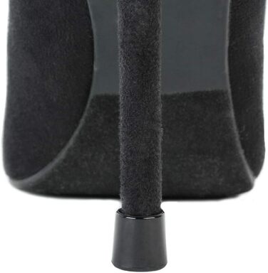 Heel Lovers 5 Pair Heel Cups Heel Protectors by FootFitter High Heel Tip Covers Noise-Reducing Slip-On Caps, Black, 5 Pair (Pack of 1)