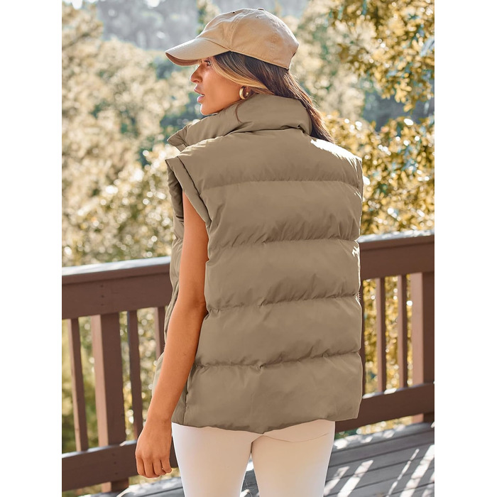 Жіноча жилетка AUTOMET: стильна осіння куртка, безрукавна модель, тепла зимова верхня одежда, колір хакі, розмір S