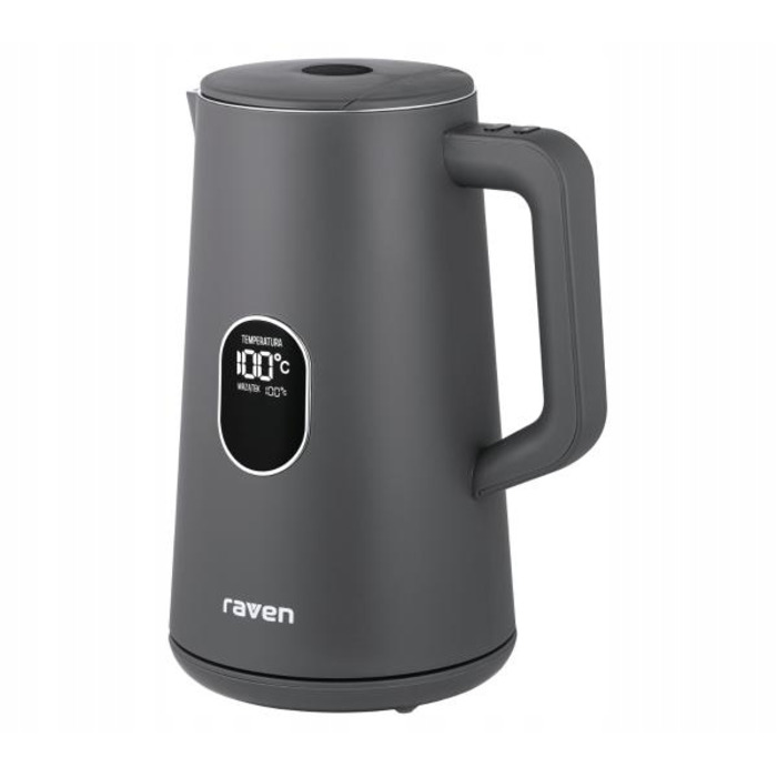 Електричний чайник Raven EC024A, 1800 Вт, 1,5 л, сірий