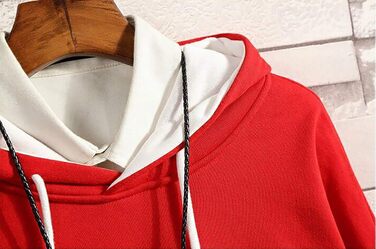 Худі Heo Mrin чоловіче Techwear у стилі хіп-хоп, японський streetwear, пачворк, міський джемпер (3XL, Червоний)