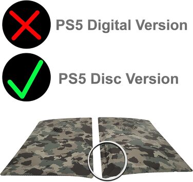 MatoSan® Accessories for PS5 Faceplate for Disc Edition | PS5 Cover Black PS5 Accessories for PS5 Cover | PS5 Skin | PS5 Plate, PS5 Side Panels Cover PS5 Accessories PS5 Case Camouflage