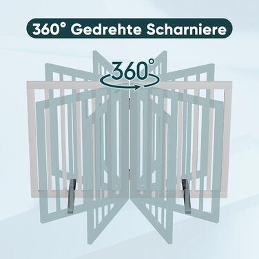 Бамбукове захисне гiтер для дитини та тварин Semiocthome, 2 секції, 90 см, бiлий