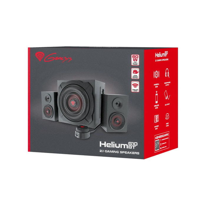 Акустична система 2.1 Genesis Helium 610BT, 60 Вт, чорна