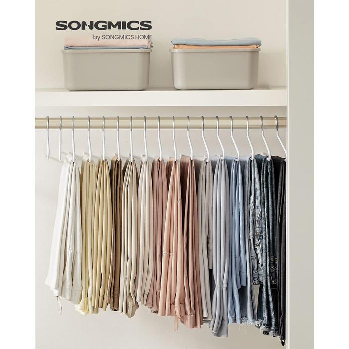 Панчохи SONGMICS, набір 20 шт., білі, відкриті, антиковзні, 38 см - для штанів та спідниць