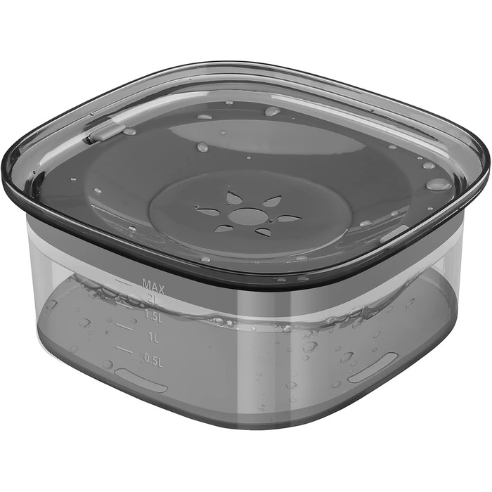 Миска для собак PETTOM 2L, проти проливання, чорна