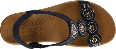 Босоніжки жіночі Skechers Beverlee Date Glam на танкетці, темно-сині 40 EU