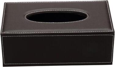 Коробка для серветок прямокутної форми KINGFOM™ для дому, офісу, авто (білий, коричневий)