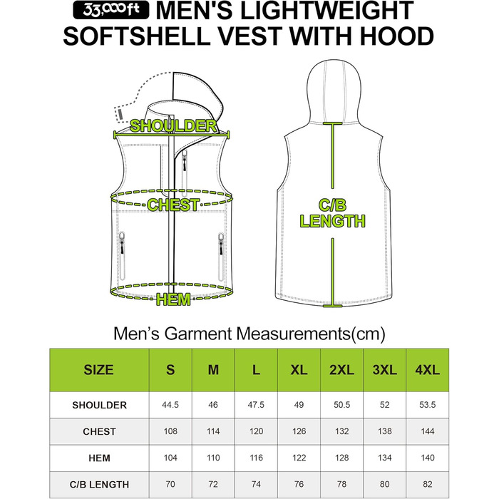 Чоловіча розкішна жилетка Softshell Weste 33,000ft з капюшоном, водонепроникна, темно-синього кольору (Heidekraut)