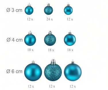 Relaxdays Set of 138 Christmas Baubles