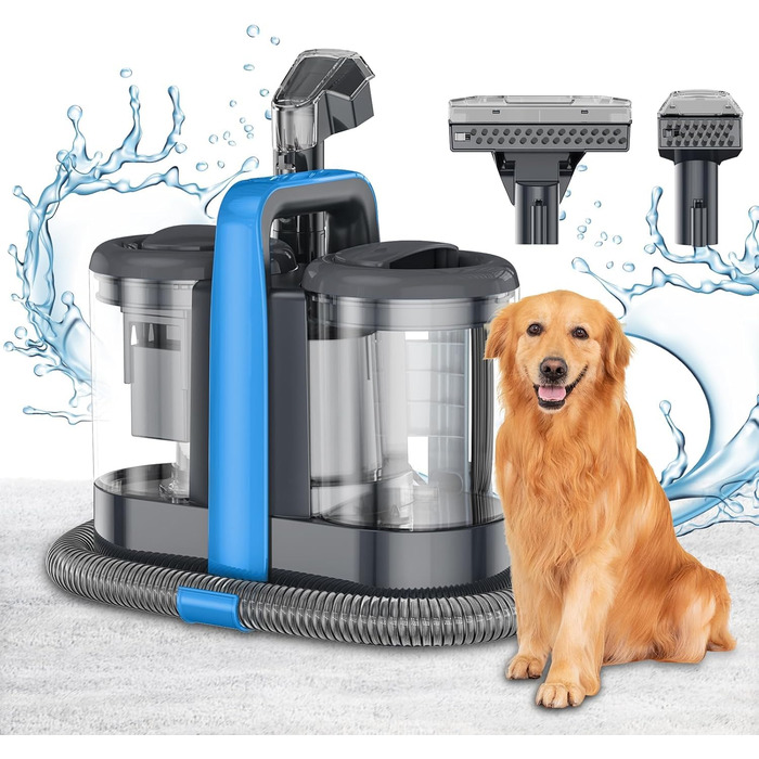 Портативний мийник для меблів та килимів 12kPa 450W: ефективне видалення плям з диванів, авто та килимів