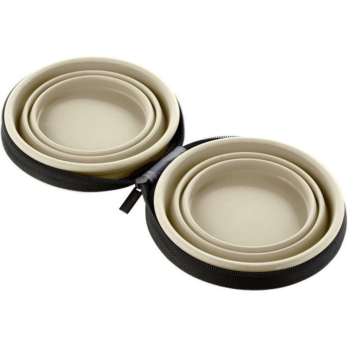 Силіконовий мисочник Hunter з кишенькою, 750 мл, світло-коричневий