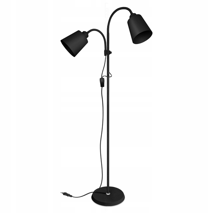 Підлогова LED-лампа LEDTechnics, чорна, 2x E27, 20 Вт, регульована, 170 см