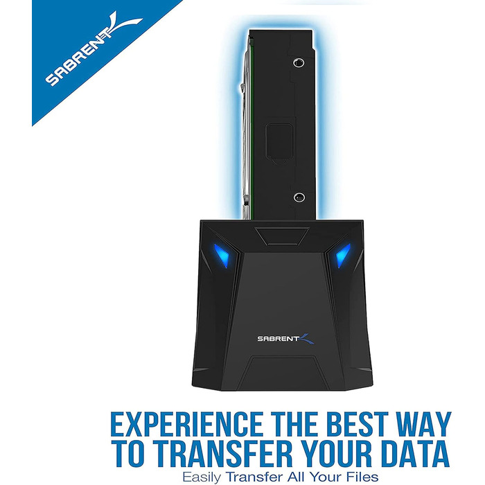 Док-станція SABRENT для HDD/SSD 2.5' та 3.5' SATA з USB A 5Gbps, UASP, 1 відсік