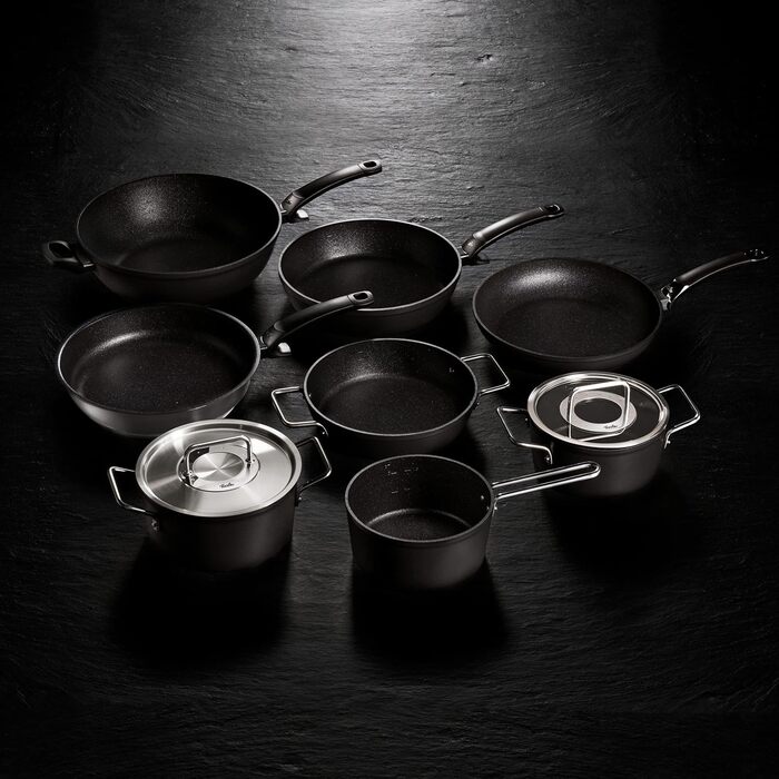 Каструля Fissler Adamant/Aluminium (24 см, 4.9 л) з кришкою з термостійкого скла, антипригарне покриття, для індукційних плит