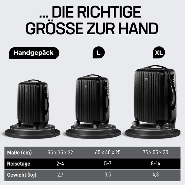 Набір валіз FERGÉ 3 шт. з жорстким корпусом, розширюваний, Toulouse, валіза-тролі, (ручна поклажа, L, XL), валіза з ABS, валіза на 4 колесах, рожевий (ручна поклажа, чорний)