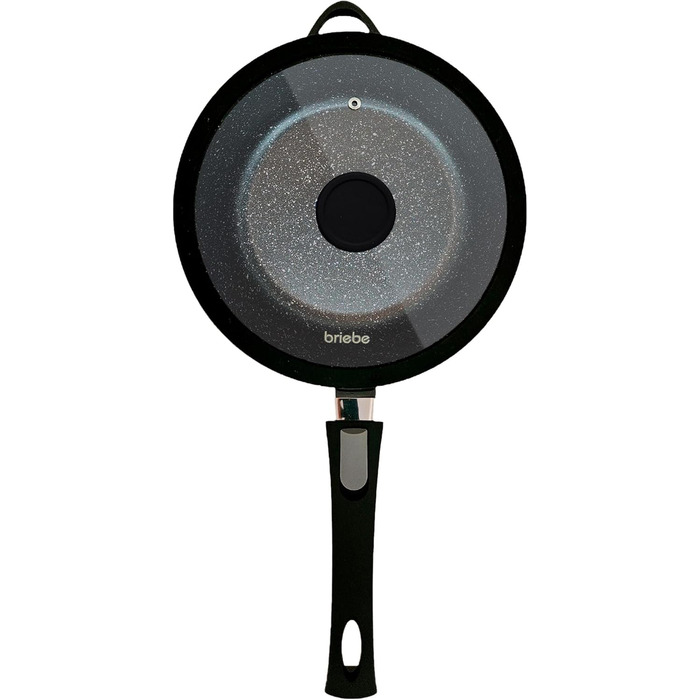 Набір посуду Induktion BRIEBЕ 12-ти частинний: 4 казани з алюмінію, 2 сковорідки з антипригарним покриттям ILAG GRANITEC (без PFOA), кришки зі скла, рукавички з силікону. Підходить для індукційних, газових плит та духовки.