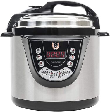 Cecotec Programmable Electric Pressure Cooker, Olla GM Model D. 1000W, Multifunctional, 9 Menus, Frying Function, 6L Capacity, 90 kPa Pressure, Voice Guidance, 24-Hour Timer, Includes Recipe Book