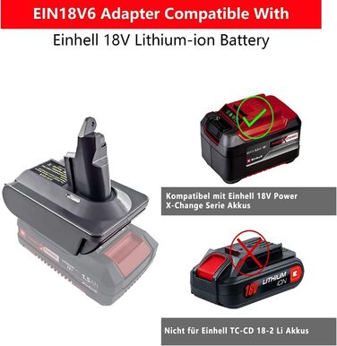 Адаптер для акумулятора Dyson V7 V8, MT18V7V8. Конвертер Makita 18V на акумулятор Dyson 21.6V V7(SV11) V8(SV10) Fluffy Animal Trigger. Адаптер Einhell на Dyson V6