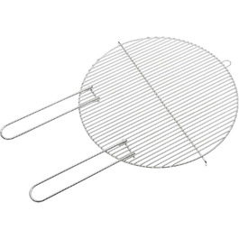 Кругла решітка barbecook 50 см з ручками для вугільного гриля, нержавіюча сталь, легко миється, аксесуар для барбекю
