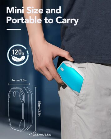 Електричні грілки для рук PHEJIE (2 шт.) - 3 режими нагріву, портативні, для активного відпочинку, кемпінгу, подарунок