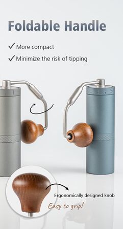 Кавомолка ручна 1Zpresso X-Ultra, чорна, з металевим корпусом, сталевий монтаж, конічні жорна, регулювання, магнітний замок