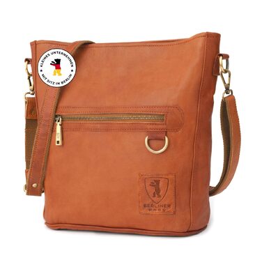 Сумка через плече Berliner Bags Siena Vintage з натуральної шкіри, коричнева - жіноча сумка-месенджер