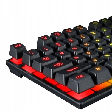 Мембранна підсвічена клавіатура T-WOLF TF20, USB, чорна
