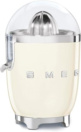 Електрична соковижималка для цитрусових Smeg CJF11CREU, 70 Вт, з фільтром та конусом із нержавіючої сталі, колір крем