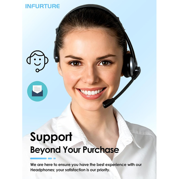 Навушники INFURTURE Over-Ear з USB-C, з активним шумозаглушенням (Noise Cancelling), дротові, чорні