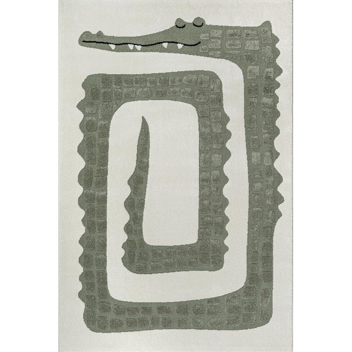 Дитячий килим Jungle Kids 3D Крокодил 140x200 см, м'який, зносостійкий, для дитячої кімнати