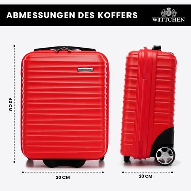 Валіза на колесах Wittchen Groove Line L, велика, чорна, з ABS-пластику, з кодовим замком, 4 колеса, для авіакомпаній Lufthansa/Eurowings/Ryanair