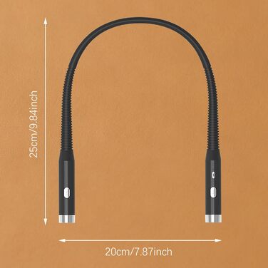 LED ліхтарик для читання на шию, 3 кольори, 9 рівнів яскравості, гнучкий, USB зарядка, рожевий