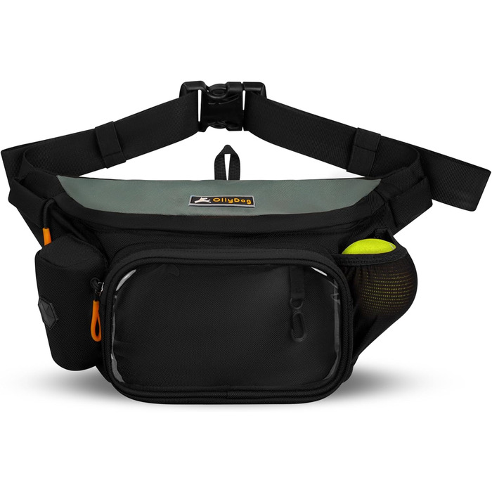 Пакет OllyDog Trailblazer для собак | Поясна сумка для ласощів | З кулькою | Водовідштовхуючий | Диспенсер для відходів | Вільні руки | Для прогулянок та тренувань, універсальний розмір (Juniper)