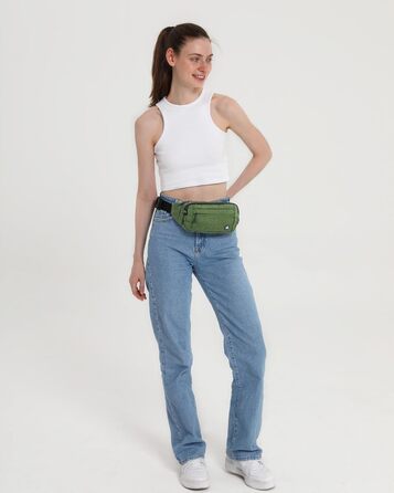 Сумка на пояс Waterfly: чоловіча/жіноча, спортивна, для подорожей, прогулянок з собакою, на пояс, з регульованим ремінцем (темно-зелена)