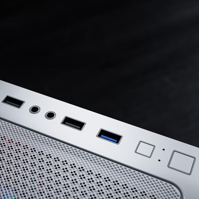 Корпус для ПК GameMachines Element Snow Edition ATX з 3 RGB вентиляторами, білий