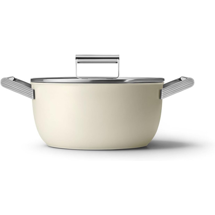 Електричний чайник Smeg KLF05CREU, 0.8 л, кремовий, з нержавіючої сталі, з індикатором рівня води та захистом від перегріву