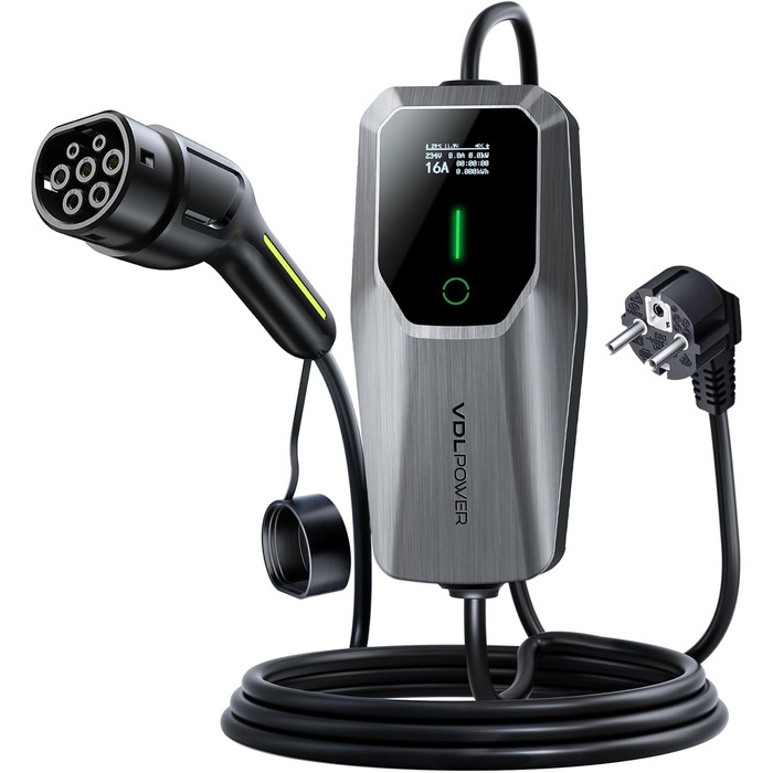 Кабель зарядки для електромобіля Type 2, 3.6kW, 5м, 6A-16A, LED-індикатор, IP65, EC11