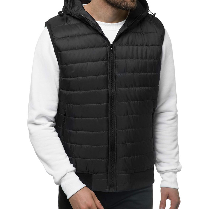 Чоловіча степкова жилетка OZONEE з капюшоном, чорна, розмір XXL | OZONEE JS/MY88