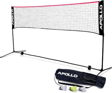 Apollo Adjustable Badminton & Volleyball Net Set - 300cm, 400cm, 500cm - Indoor/Outdoor