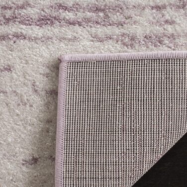 Сучасний килим SAFAVIEH для вітальні, їдальні, спальні - колекція Adirondack, короткий ворс, кремовий та фіолетовий, 183 x 274 см