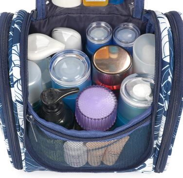 Косметичка для жінок та чоловіків Narwey Klein - дитяча косметичка для підвішування, чоловіча косметичка, валізка для косметики (Блакитний Лотос (Маленька)) A-Блакитний Лотос S