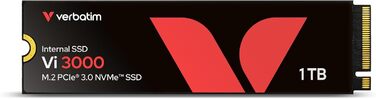 Verbatim Vi3000 NVMe SSD 1 TB: Швидкий M.2 SSD для ПК та ноутбука, PCIe Gen 3, 3.100 MB/s