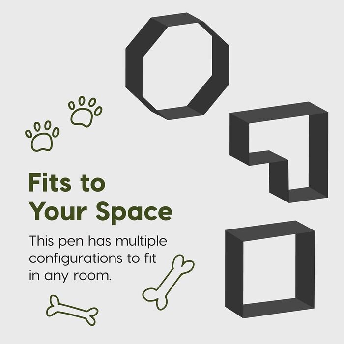 Клітка для собак IRIS OHYAMA 91.4 см, 8-панельна, для собак середніх та великих порід, портативна, чорна