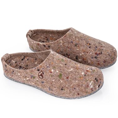 Чоловічі фетрові тапочки ESTRO з фетровою підошвою - теплі зимові тапочки для дому, чоловічі, бежеві (40 EU, широкі)